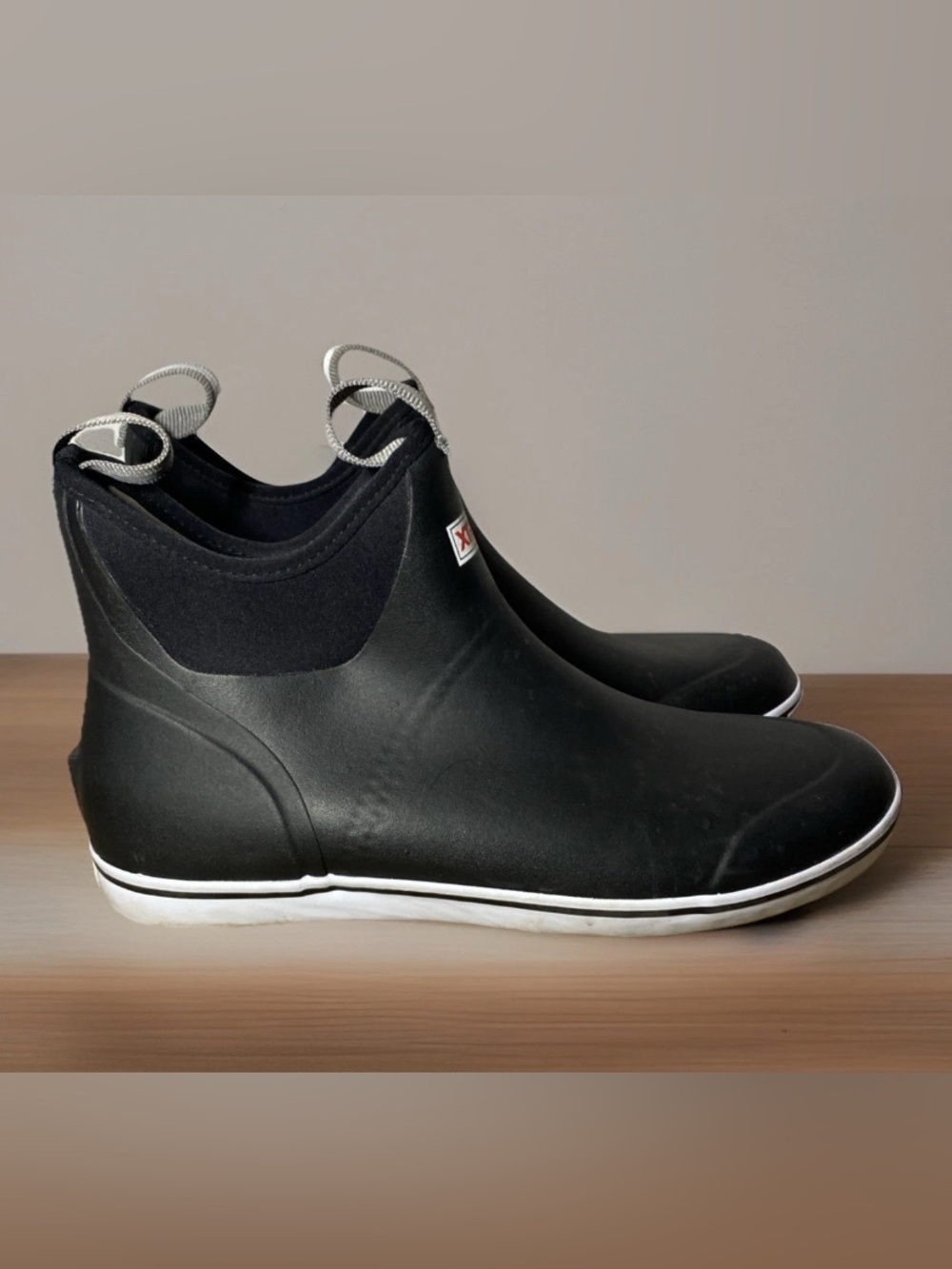 XTRATUF Size: 12 Black Ankle Deck Sport Boots - Waterproof Fishing Deck Footwear